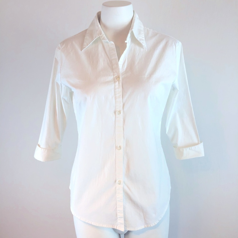 Dress Barn Button Down 3/4 Sleeve - Small